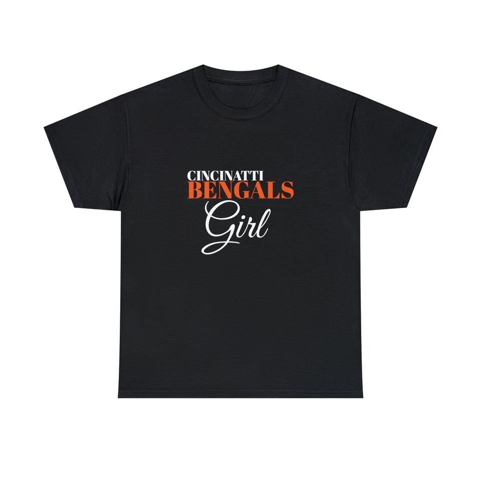 Cincinatti Bengals Girl Unisex Heavy Cotton Tee