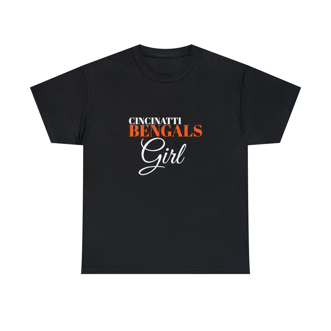 Cincinatti Bengals Girl Unisex Heavy Cotton Tee