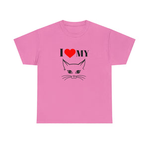 I Love My Cat Unisex Heavy Cotton Tee