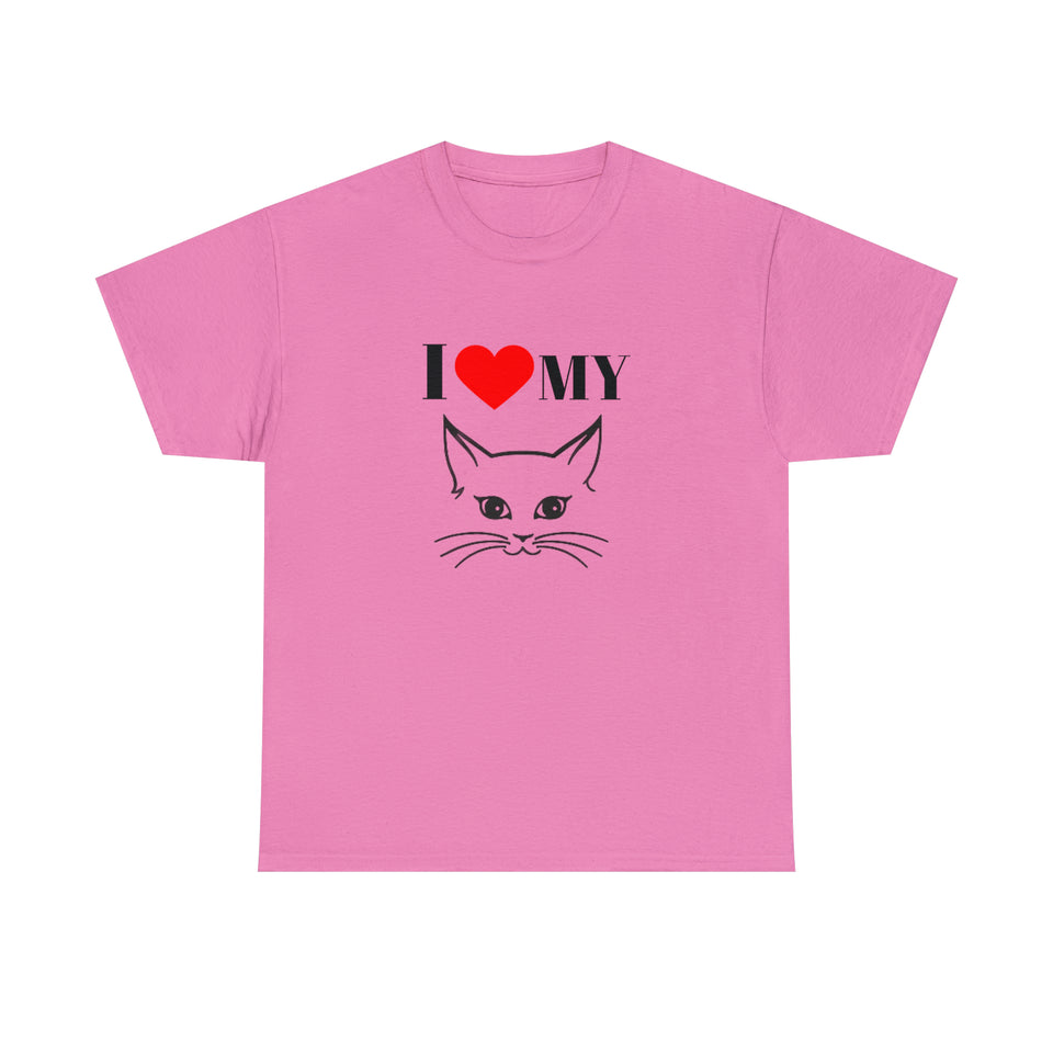 I Love My Cat Unisex Heavy Cotton Tee