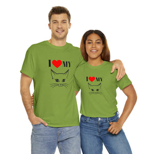 I Love My Cat Unisex Heavy Cotton Tee