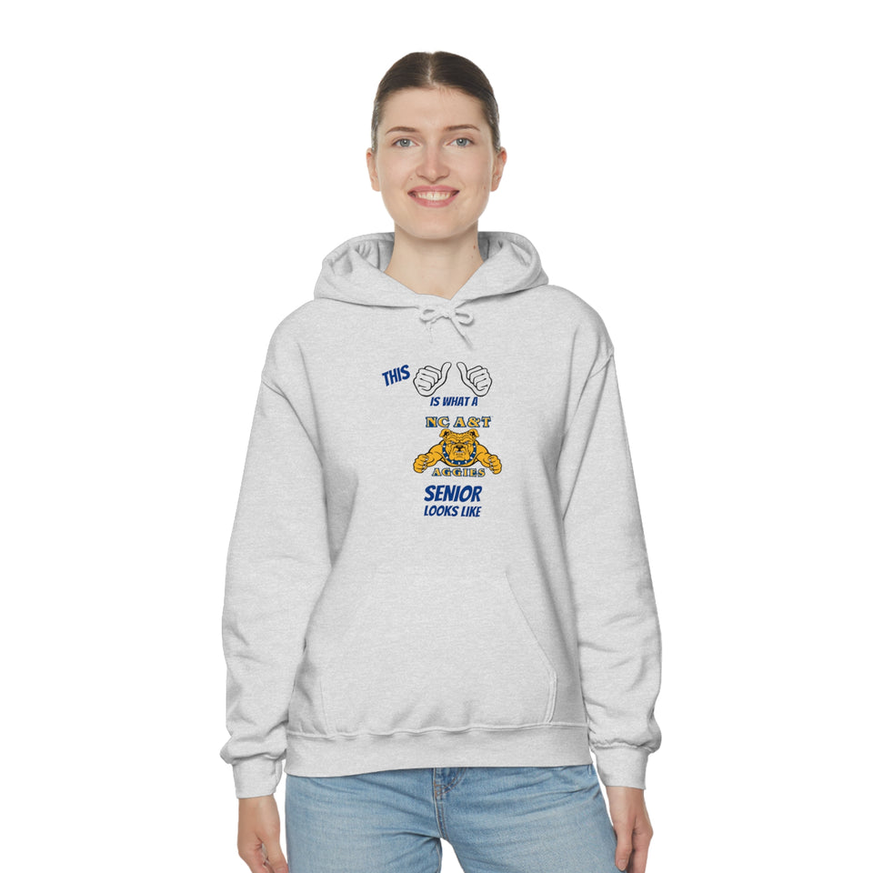 This Is What A NC A&T Senior Looks Like Unisex Heavy Blend™ Hooded Sweatshirt