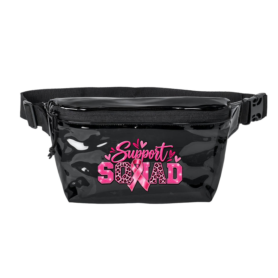 Support Squad Breast Cancer Awareness Transparent Fanny Pack