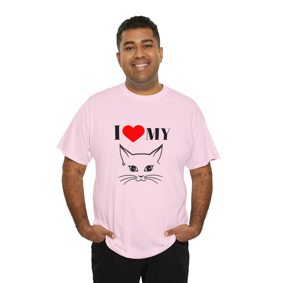 I Love My Cat Unisex Heavy Cotton Tee