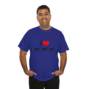 I Love Horses Unisex Heavy Cotton Tee