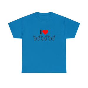 I Love Butterflies Unisex Heavy Cotton Tee