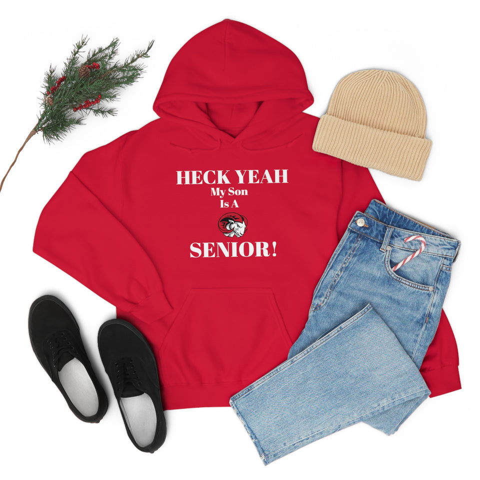 Heck Yeah My Son is A WSSU Senior Unisex Heavy Blend™ Hooded Sweatshirt