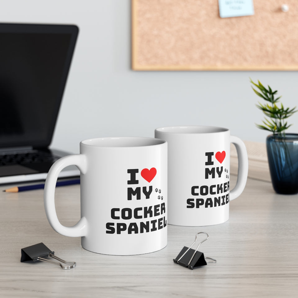 I Love My Cocker Spaniel Ceramic Mug 11oz