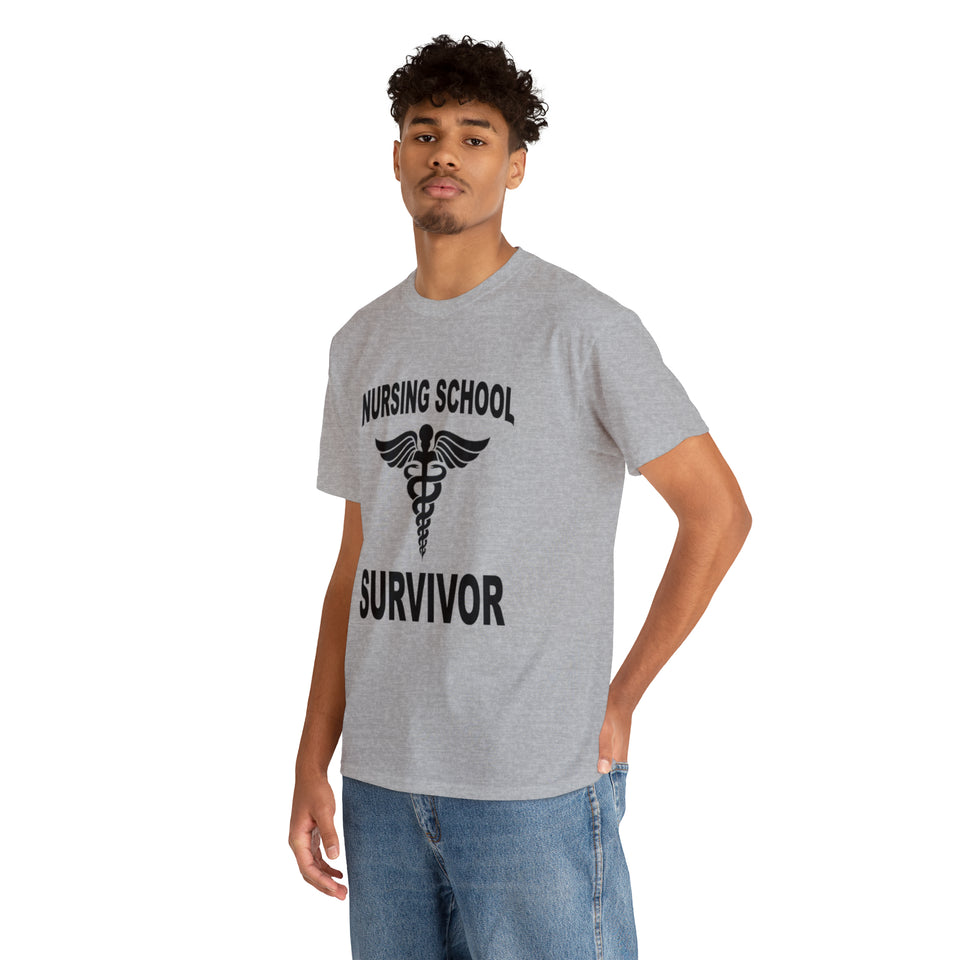 Nursing School Survivor Cotton Tee