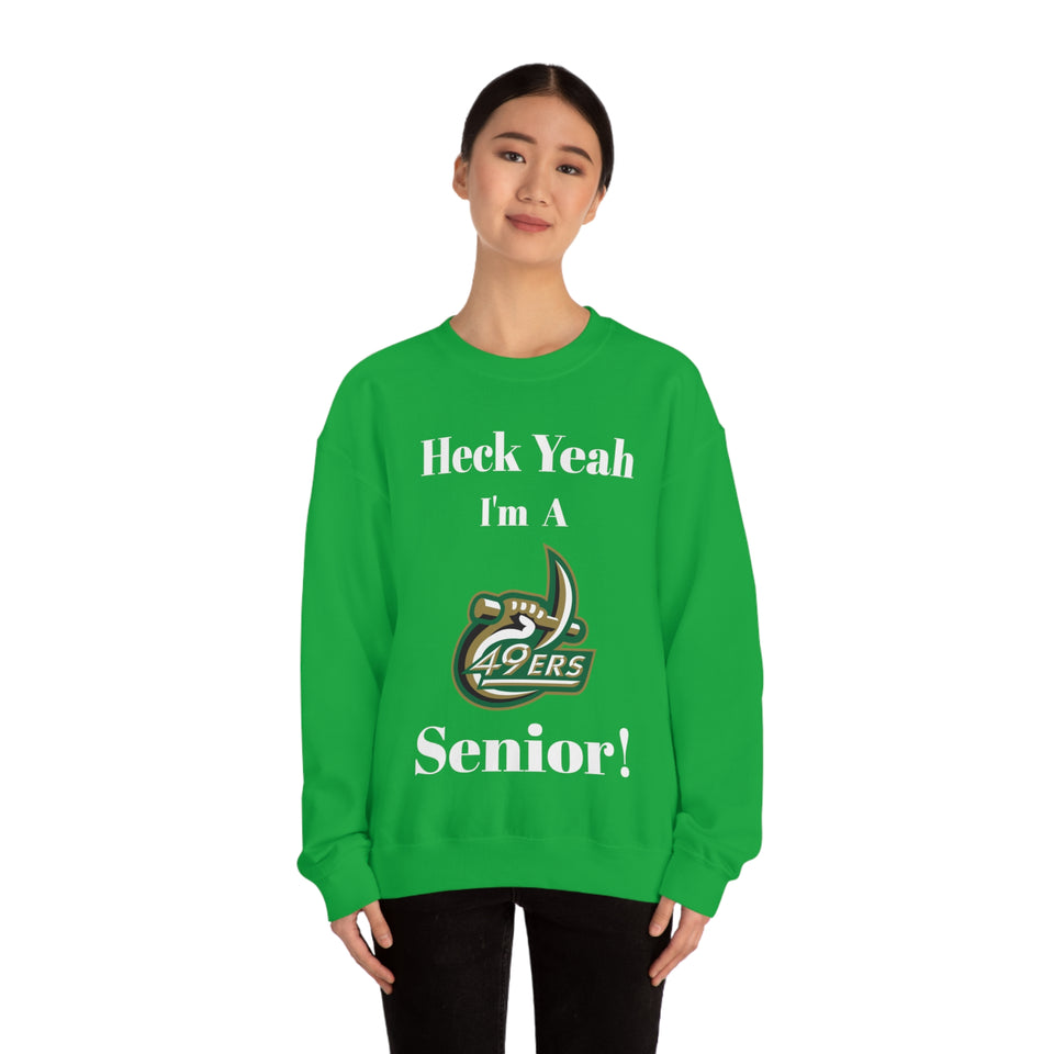 Heck Yeah I'm A UNCC Senior Unisex Heavy Blend™ Crewneck Sweatshirt