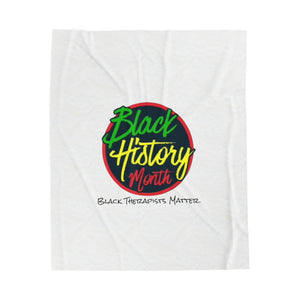 Black Therapists Matter Velveteen Plush Blanket
