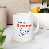 Denver Broncos Girl Ceramic Mug 11oz