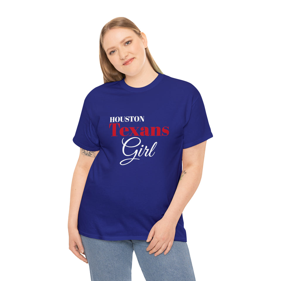 Houstons Texans Girl Unisex Heavy Cotton Tee