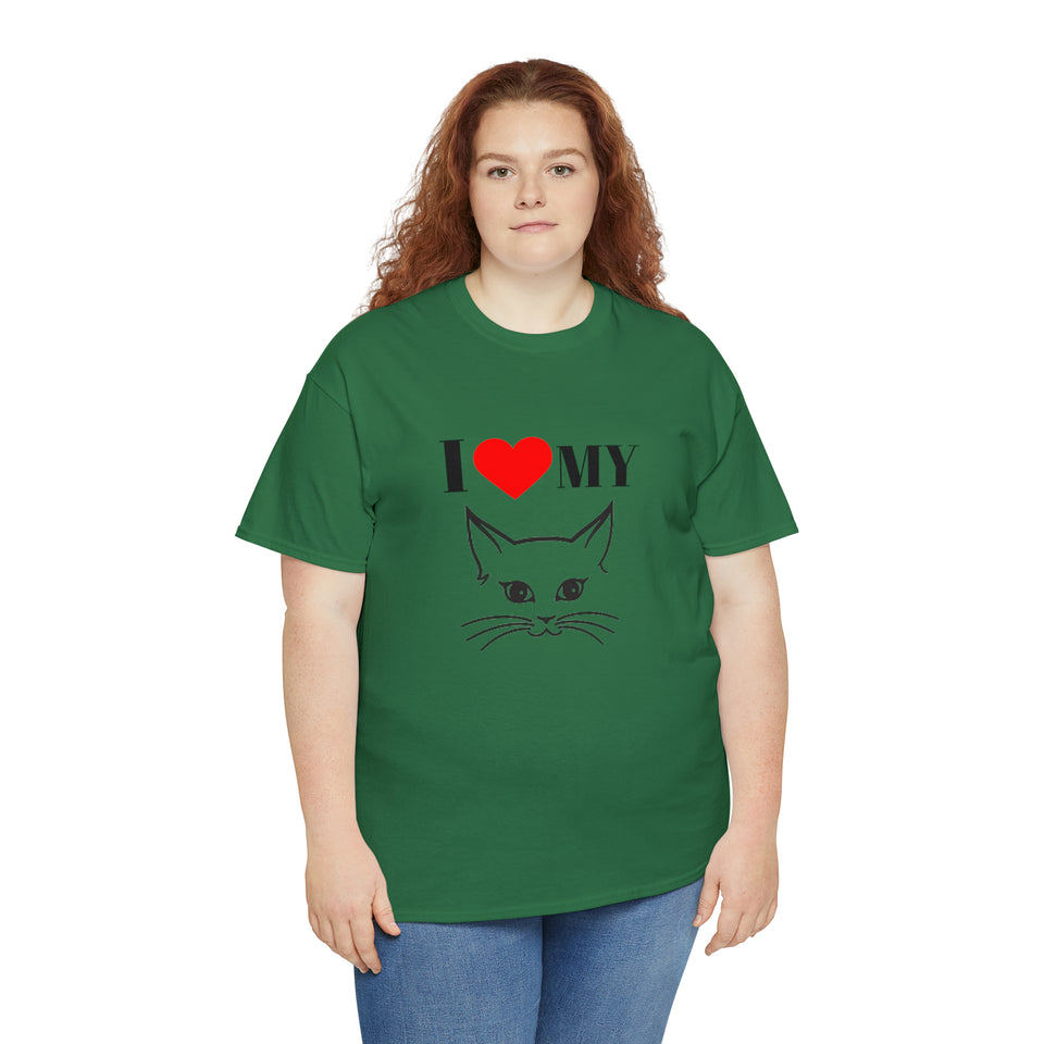 I Love My Cat Unisex Heavy Cotton Tee