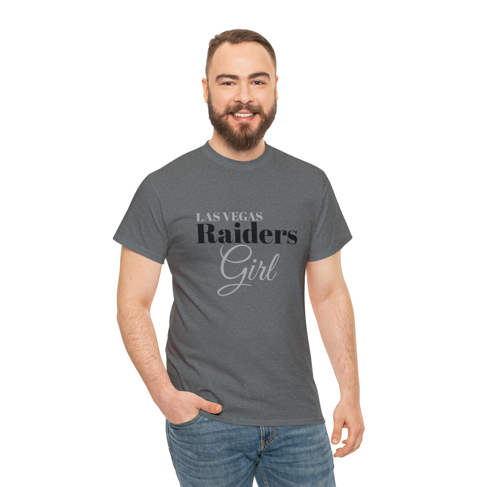 Las Vegas Raiders Girl Unisex Heavy Cotton Tee