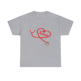 Stethoscope Heart Nurse Cotton Tee