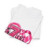 7 Yr Survivor Breast Cancer Awareness Unisex Heavy Cotton Tee