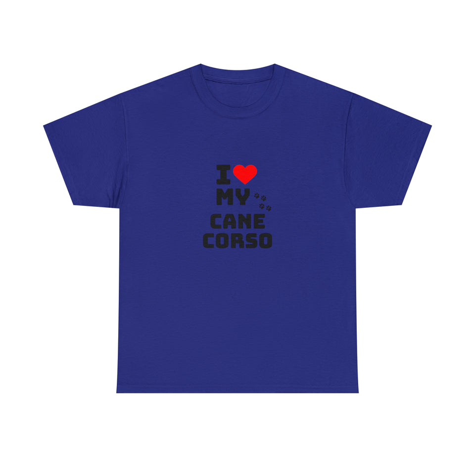 I Love My Cane Corso Unisex Heavy Cotton Tee