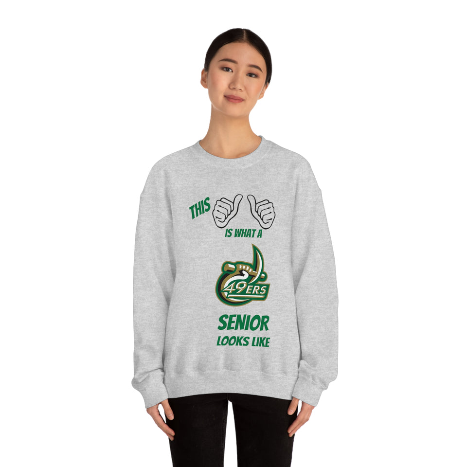 This Is What A UNCC Senior Looks Like Unisex Heavy Blend™ Crewneck Sweatshirt