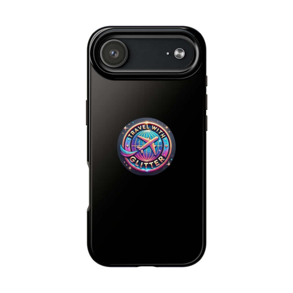 Travel With Glitter Tough Phone Cases