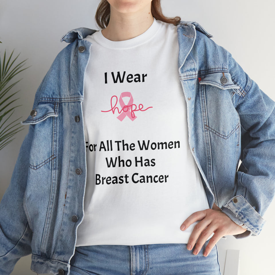 Breast Cancer Awareness HOPE Unisex Heavy Cotton Tee