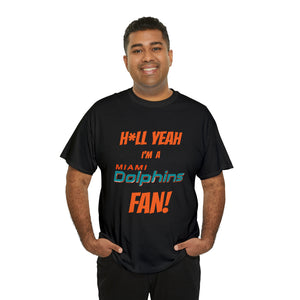 Miami Dolphins Football Unisex Heavy Cotton Tee