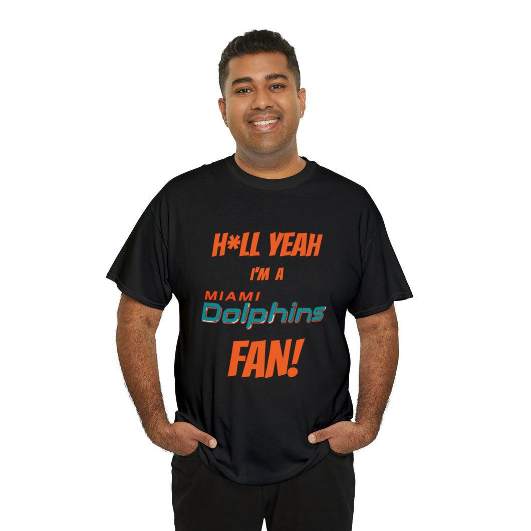 Miami Dolphins Football Unisex Heavy Cotton Tee