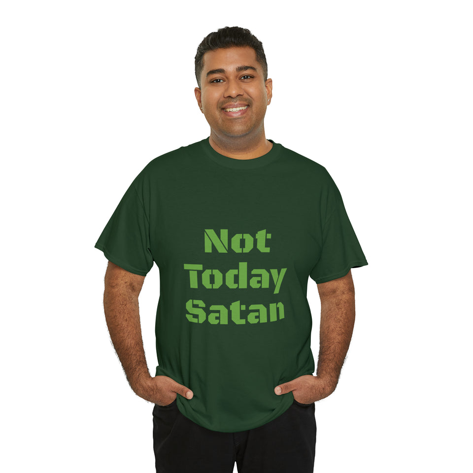 Not Today Satan Unisex Heavy Cotton Tee