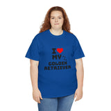 I Love My Golden Retriever Unisex Heavy Cotton Tee