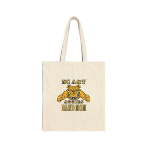 NC A&T Band Mom Cotton Canvas Tote Bag