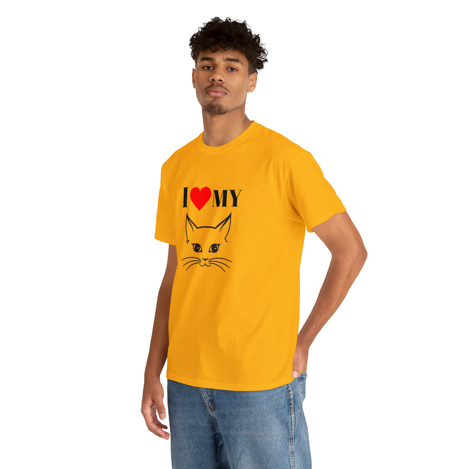I Love My Cat Unisex Heavy Cotton Tee