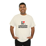 I Love My Labrador Retriever Unisex Heavy Cotton Tee