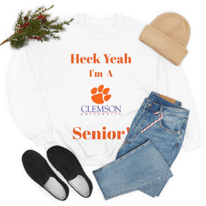 Heck Yeah I'm A Clemson Senior Unisex Heavy Blend™ Crewneck Sweatshirt