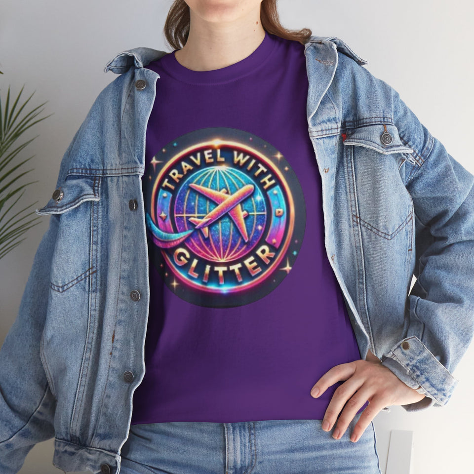 Travel With Glitter Unisex Heavy Cotton Tee