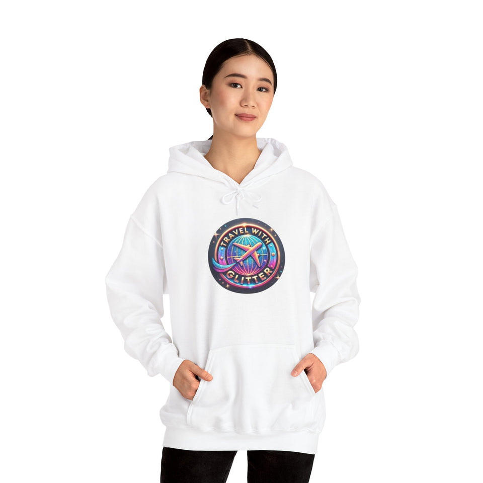 Travel With Glitter Unisex Heavy Blend™ Hooded Sweatshirt