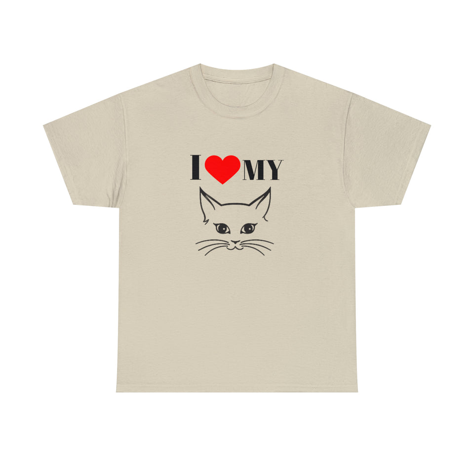 I Love My Cat Unisex Heavy Cotton Tee