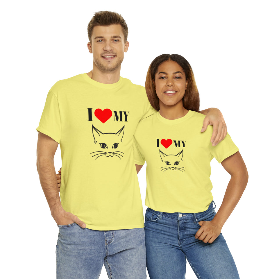 I Love My Cat Unisex Heavy Cotton Tee