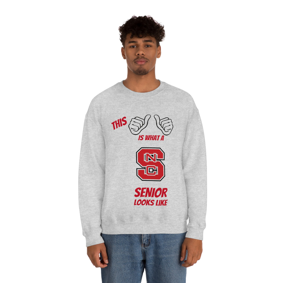 This Is What A NC State Senior Looks Like Unisex Heavy Blend™ Crewneck Sweatshirt