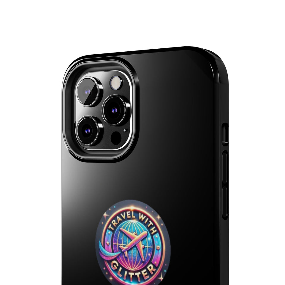 Travel With Glitter Tough Phone Cases