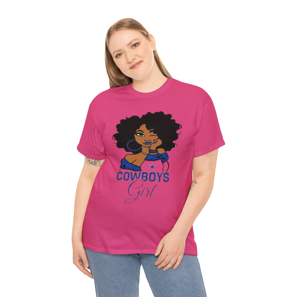 Dallas Cowboys Girl Unisex Heavy Cotton Tee