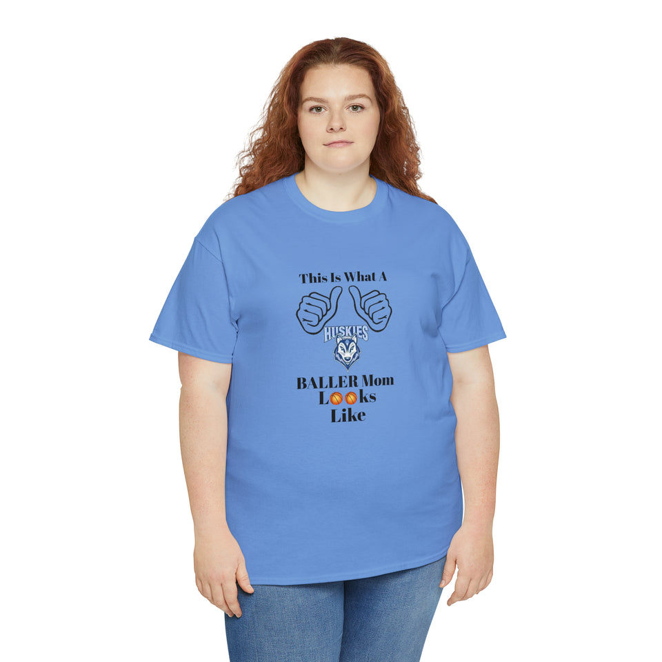 Hunter Huss Baller Mom Unisex Heavy Cotton Tee