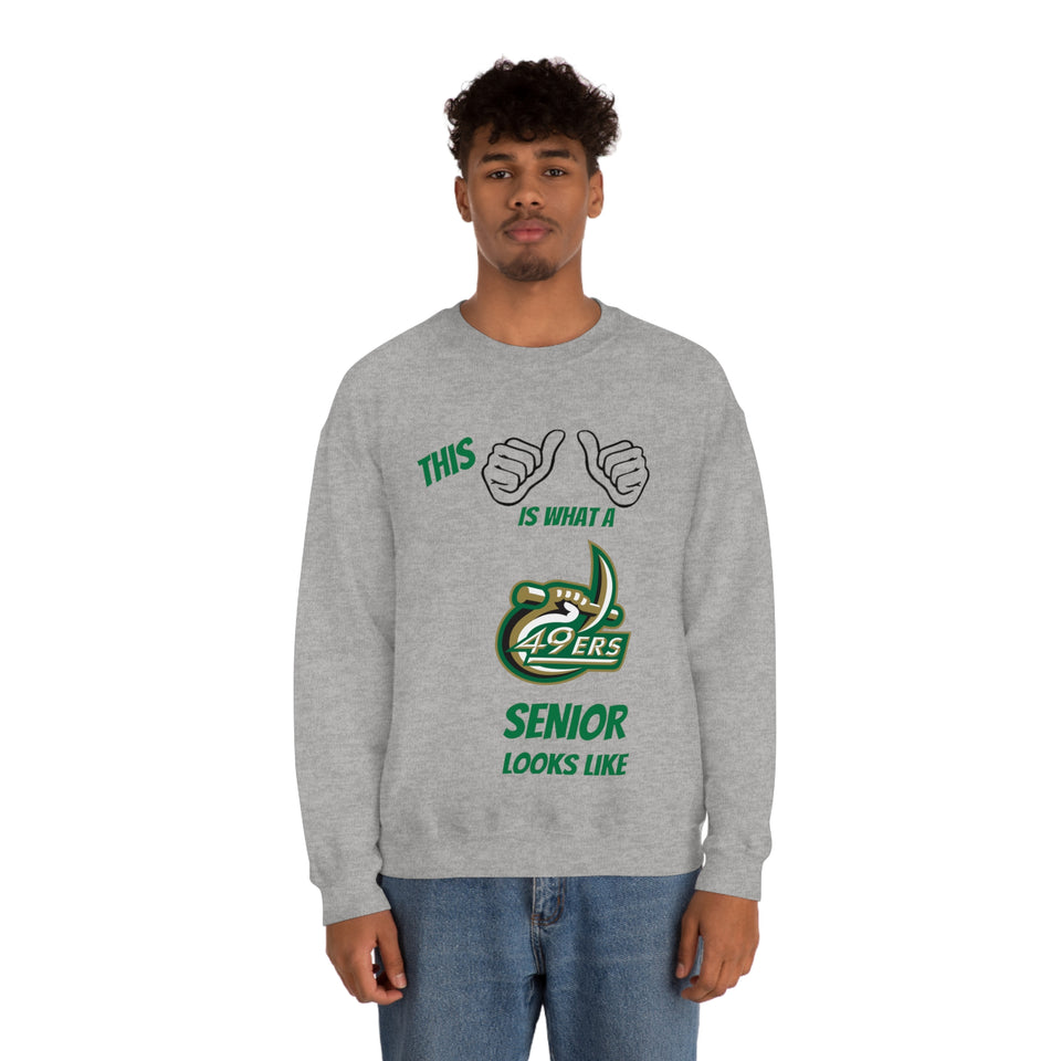 This Is What A UNCC Senior Looks Like Unisex Heavy Blend™ Crewneck Sweatshirt