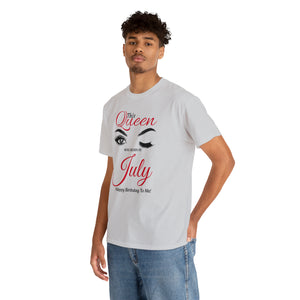 This Queen Was Born In July Unisex Heavy Cotton Tee