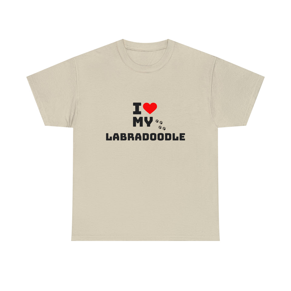 I Love My Labradoodle Unisex Heavy Cotton Tee