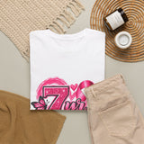 7 Yr Survivor Breast Cancer Awareness Unisex Heavy Cotton Tee