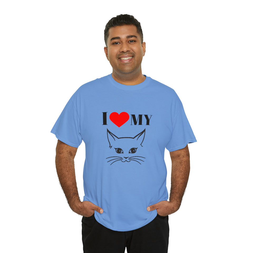 I Love My Cat Unisex Heavy Cotton Tee