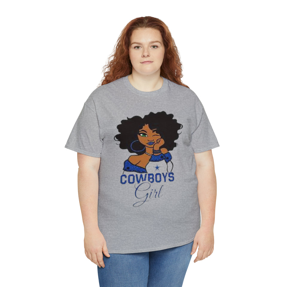 Dallas Cowboys Girl Unisex Heavy Cotton Tee