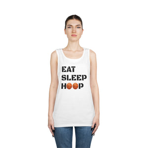 Eat Sleep Hoop Unisex Heavy Cotton Tank Top