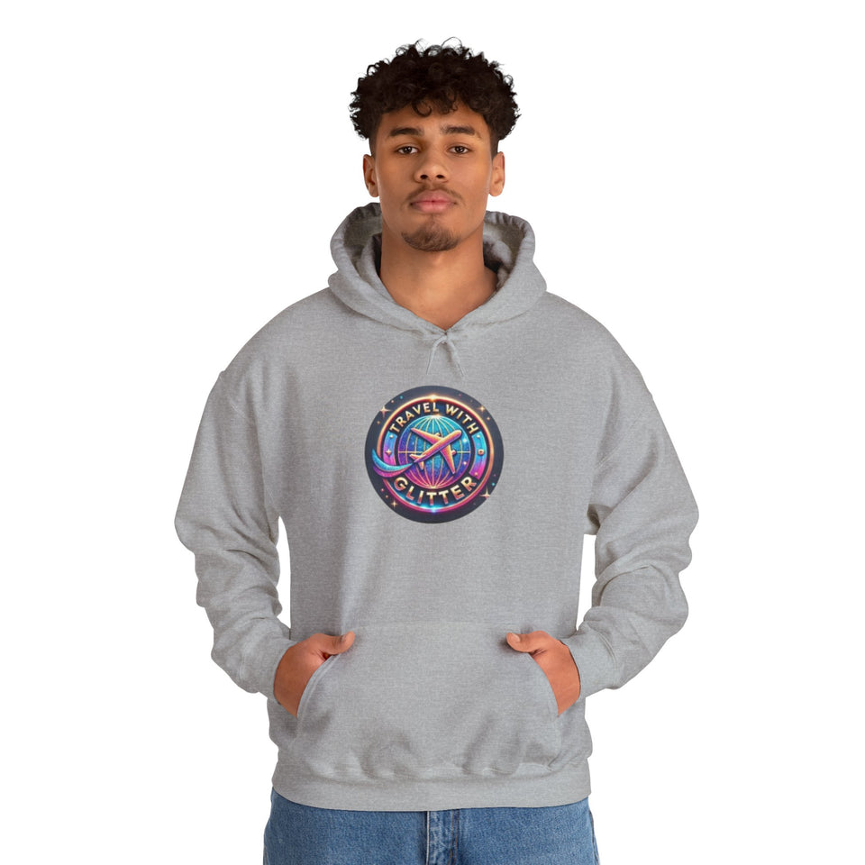 Travel With Glitter Unisex Heavy Blend™ Hooded Sweatshirt