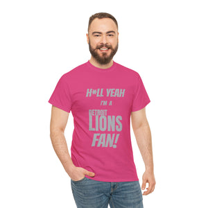 Detroit Lions Football Unisex Heavy Cotton Tee